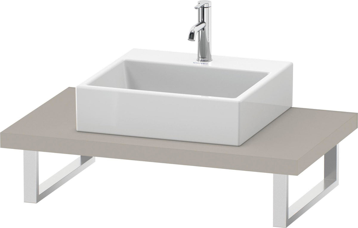 Duravit L-Cube Konsole variabel 550 mm weiß matt – wandhängend, mit Ausschnitt für Waschschüssel