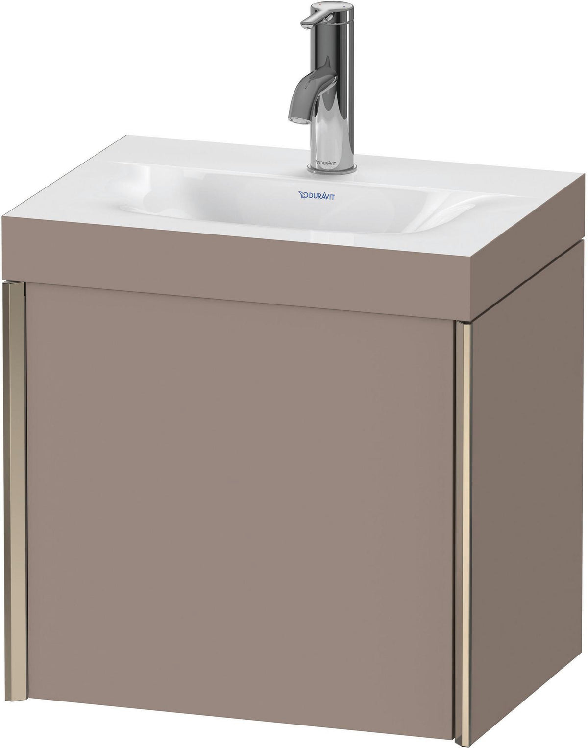 DURAVIT XViu c-bonded Waschtischunterbauset 460 mm mit 1 Tür, champagner matt/basalt matt