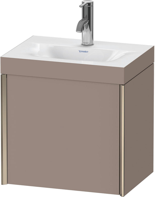 DURAVIT XViu c-bonded Waschtischunterbauset 460 mm mit 1 Tür, champagner matt/basalt matt