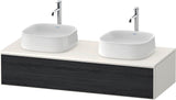 Duravit Zencha Konsolen-Waschtischunterbau 1300 mm Eiche Anthrazit mit Tip-on und Soft-Close