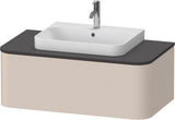 DURAVIT Happy D.2 Konsolenwaschtischunterbau 1000 mm Taupe supermatt mit Tip-On und LED