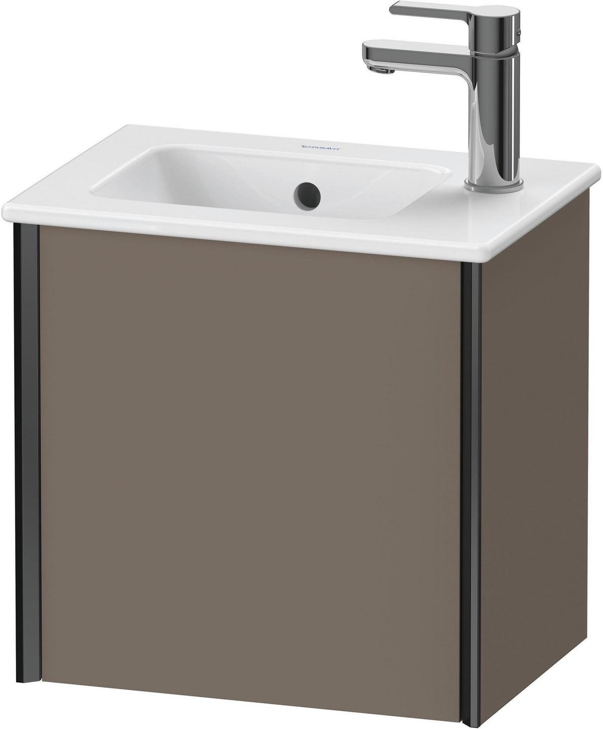 DURAVIT XViu Waschtischunterbau wandhängend 410 mm, 1 Tür rechts, dolomiti grey hochglanz