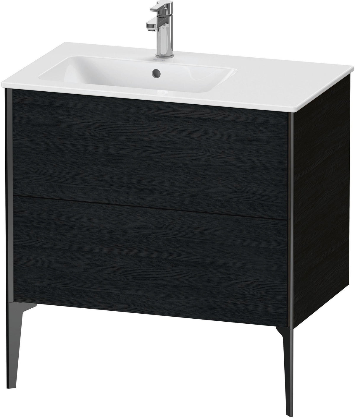 Duravit XViu Waschtischunterbau bodenstehend 810 mm mit 2 Auszügen, weiß matt, Tip-On Technik