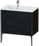 Duravit XViu Waschtischunterbau bodenstehend 810 mm mit 2 Auszügen, weiß matt, Tip-On Technik