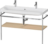 DURAVIT Happy D.2 c-shaped Waschtischset 1175 mm mit Metallkonsole und Hahnloch