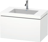 Duravit L-Cube c-bonded Waschtischset 800 mm mit Vero Air, 1 Auszug, Weiß Matt