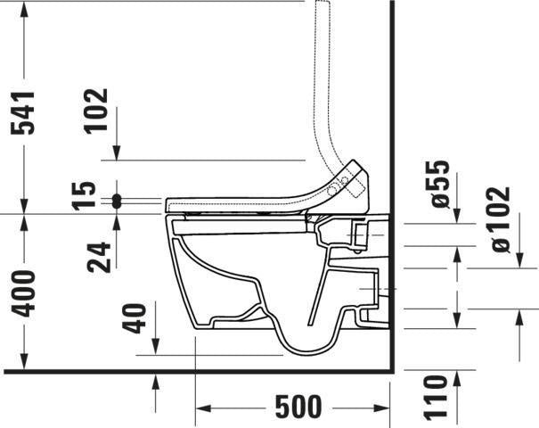 DURAVIT SensoWash Classic Dusch-WC-Sitz in Weiß – mit Fernbedienung, Beleuchtung und einstellbarer Duschstrahlstärke