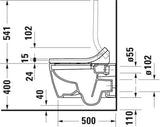 DURAVIT SensoWash Classic Dusch-WC-Sitz in Weiß – mit Fernbedienung, Beleuchtung und einstellbarer Duschstrahlstärke