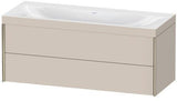 Duravit Möbelwaschtischset XViu 1200x480mm mit Unterbau, 2 Schubkästen, Ahorn mitte