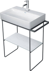 Duravit DuraSquare Metallkonsole höhenverstellbar mit Handtuchhalter links/rechts, Chrom