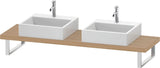 DURAVIT L-Cube Konsole Compact 2 Aussparungen, 480 mm tief, weiß matt – variable Breite