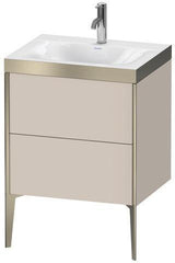 Duravit Möbelwaschtischset XVIU 600x480mm Cha ma / ta s-matt Ra 83 o HL – Viu Waschtisch mit Unterbau