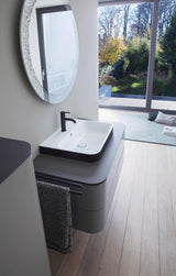 DURAVIT Aufsatzbecken Happy D.2 Plus 600 mm Weiß mit Überlauf und Hahnlochbank