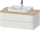 Duravit Happy D.2 Konsolenwaschtischunterbau 1000 mm taupe supermatt mit LED-Innenbeleuchtung und Tip-On
