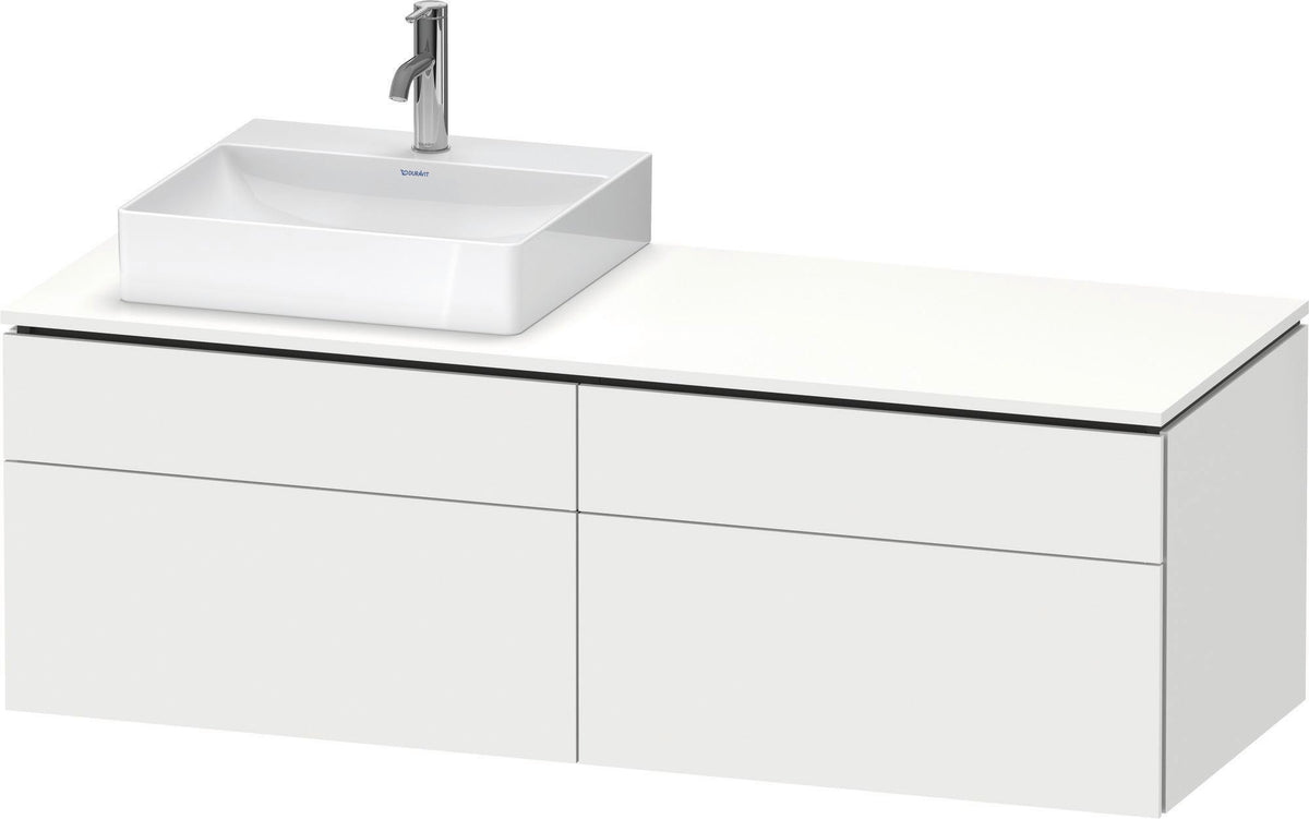 Duravit L-Cube Konsolenwaschtischunterbau 1420 mm Taupe Supermatt mit Tip-On Technik