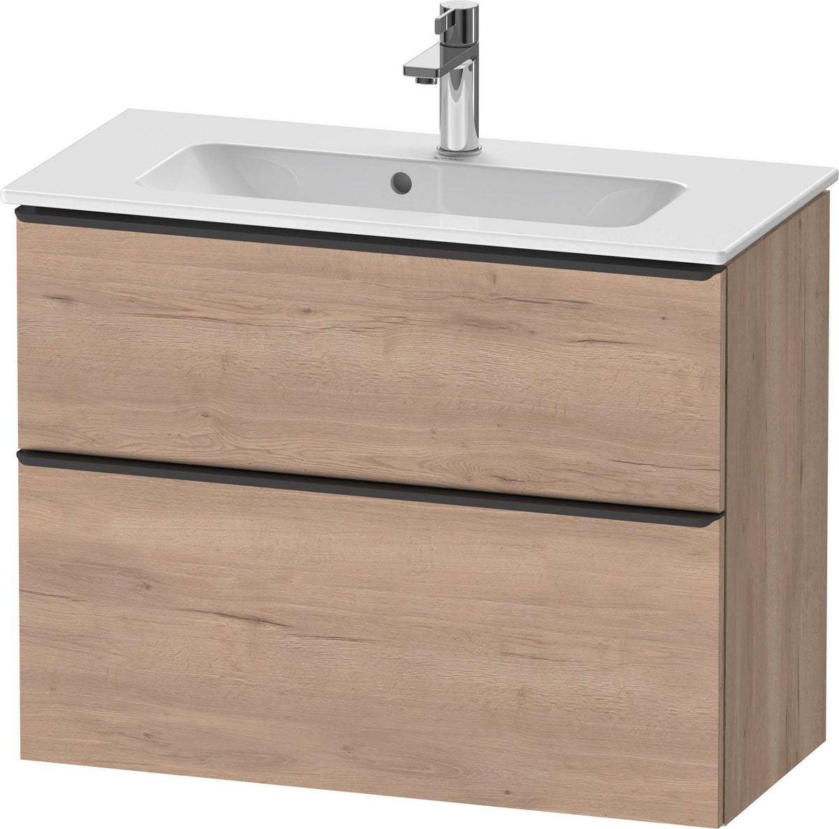 DURAVIT D-Neo Waschtischunterbau 810 mm Eiche Schwarz Bronze, wandhängend, 1 Auszug