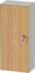eiche natur massiv / taupe seidenmatt / links