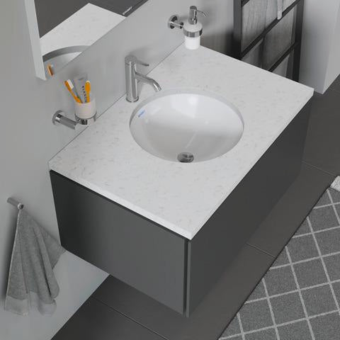 Duravit L-Cube Konsolenwaschtischunterbau 820 mm betongrau matt, 1 Auszug, wandhängend