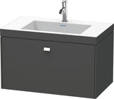 DURAVIT Brioso c-bonded Waschtischset 800 mm mit Unterschrank, 1 Auszug, betongrau matt