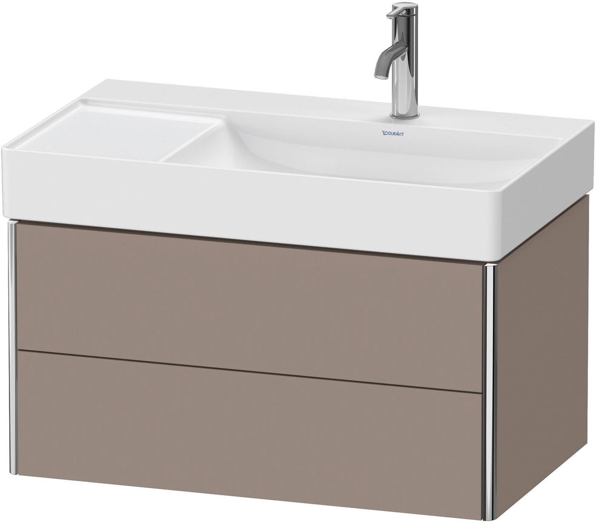 DURAVIT XSquare Waschtischunterbau wandhängend 784 mm mit 2 Schubkästen, weiß matt