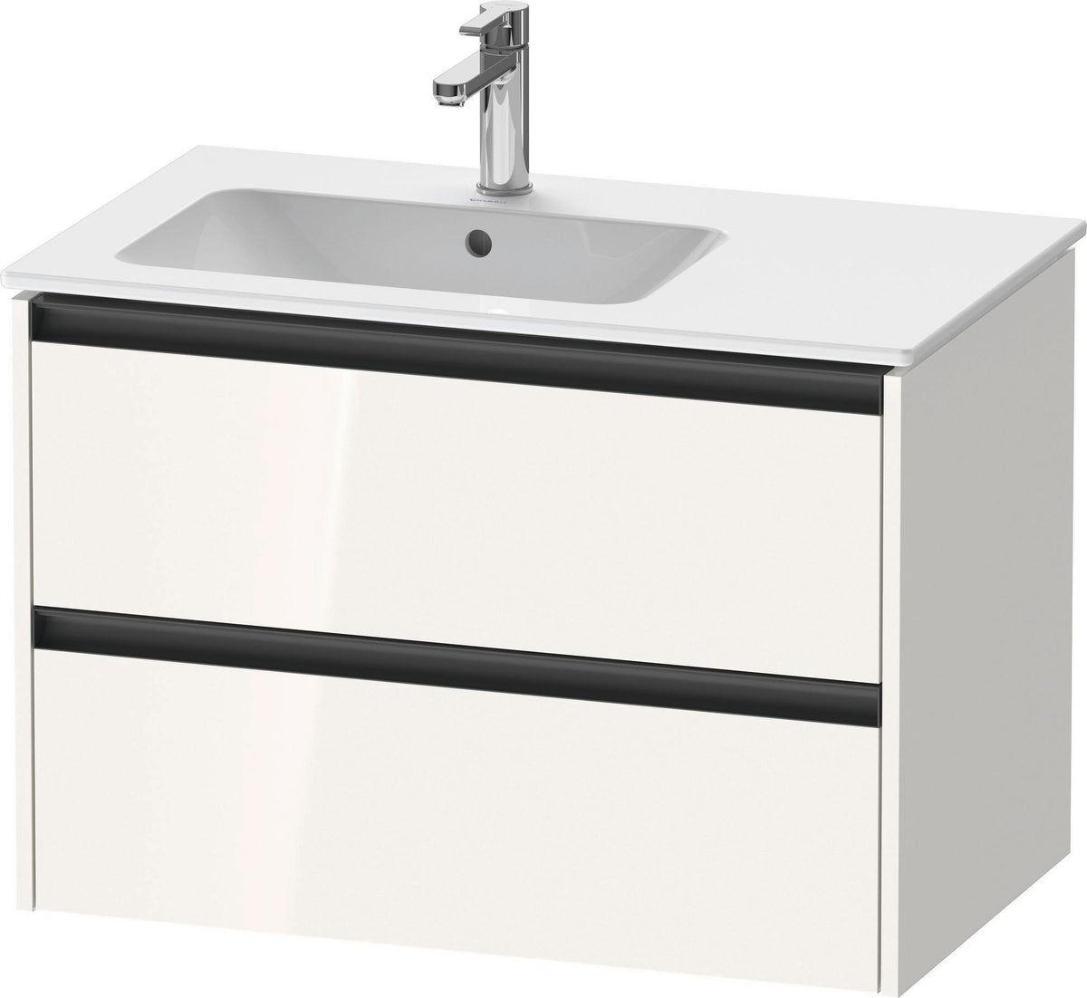 Duravit Ketho.2 Waschtischunterbau wandhängend 810 mm betongrau matt mit 2 Schubkästen