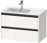 Duravit Ketho.2 Waschtischunterbau wandhängend 810 mm betongrau matt mit 2 Schubkästen