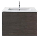 Duravit L-Cube Waschtischunterbau 820 mm taupe matt mit 2 Schubkästen und Tip-On-Technik