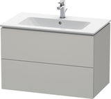 Duravit L-Cube Waschtischunterbau 820 mm taupe matt mit 2 Schubkästen und Tip-On-Technik
