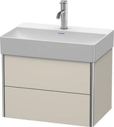 DURAVIT XSquare Waschtischunterbau 584 mm s-matt mit Ahorn Innenausstattung