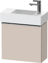 DURAVIT D-Neo Waschtischunterbau 484 mm betongrau matt mit Tür rechts und Bronze-Griff