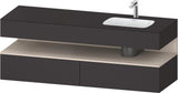 DURAVIT Qatego Einbauwaschtisch mit Konsolenwaschtischunterbau 1600 mm Weiß Matt