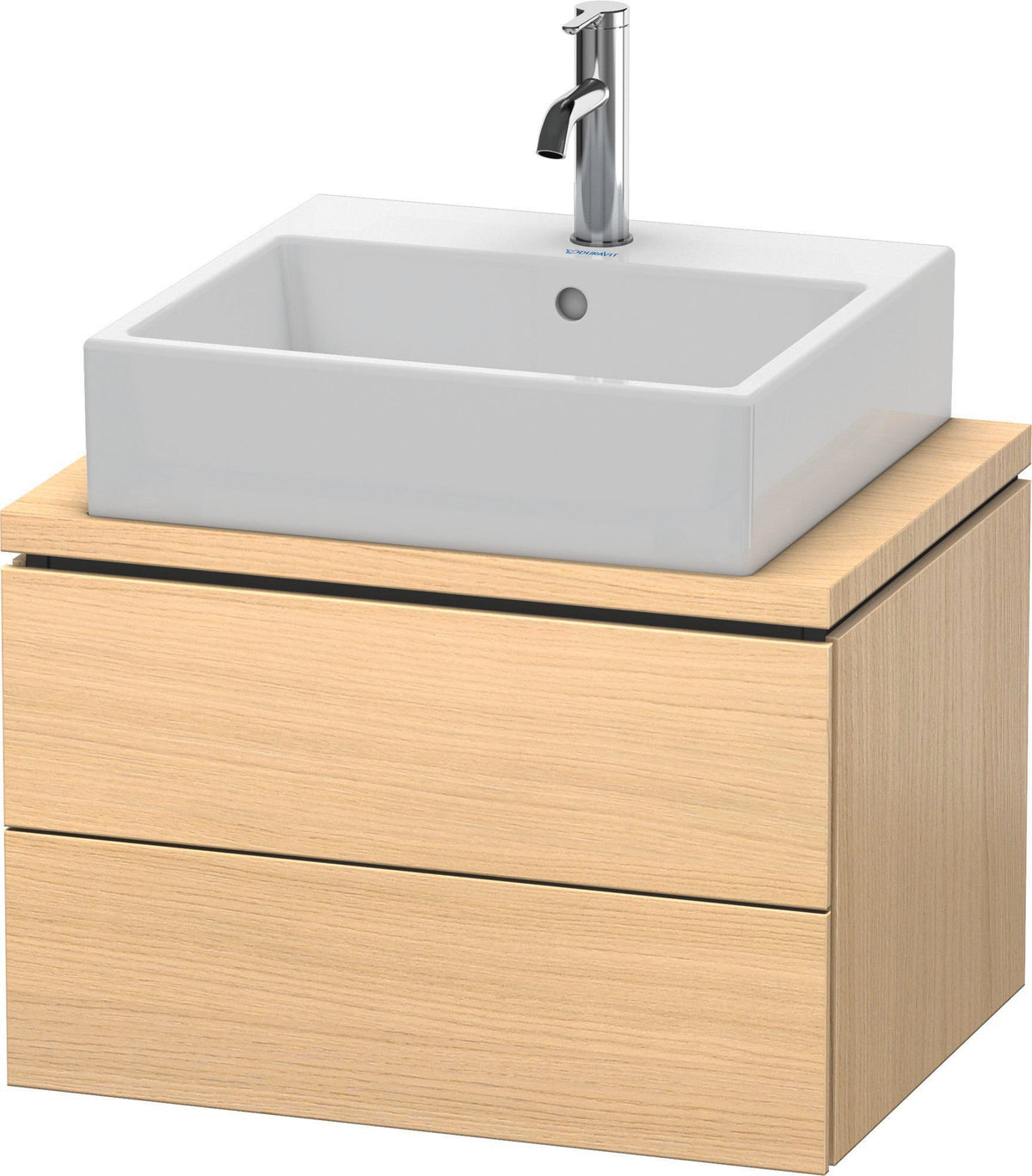 Duravit L-Cube Konsolenwaschtischunterbau 620 mm betongrau matt mit 2 Schubkästen und Tip-On-Technik