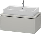 DURAVIT L-Cube Waschtischunterbau 920 mm betongrau matt mit 1 Auszug und Tip-on-Technik
