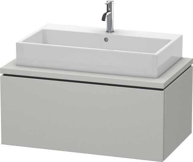 DURAVIT L-Cube Waschtischunterbau 920 mm betongrau matt mit 1 Auszug und Tip-on-Technik