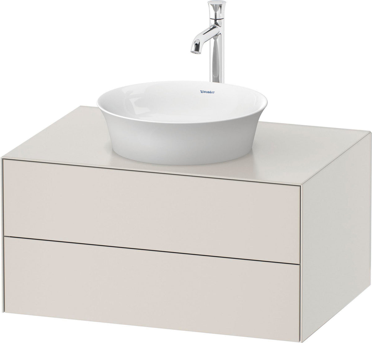 DURAVIT White Tulip Waschtischunterbau wandhängend 800 mm mit 2 Schubkästen & LED-Innenbeleuchtung