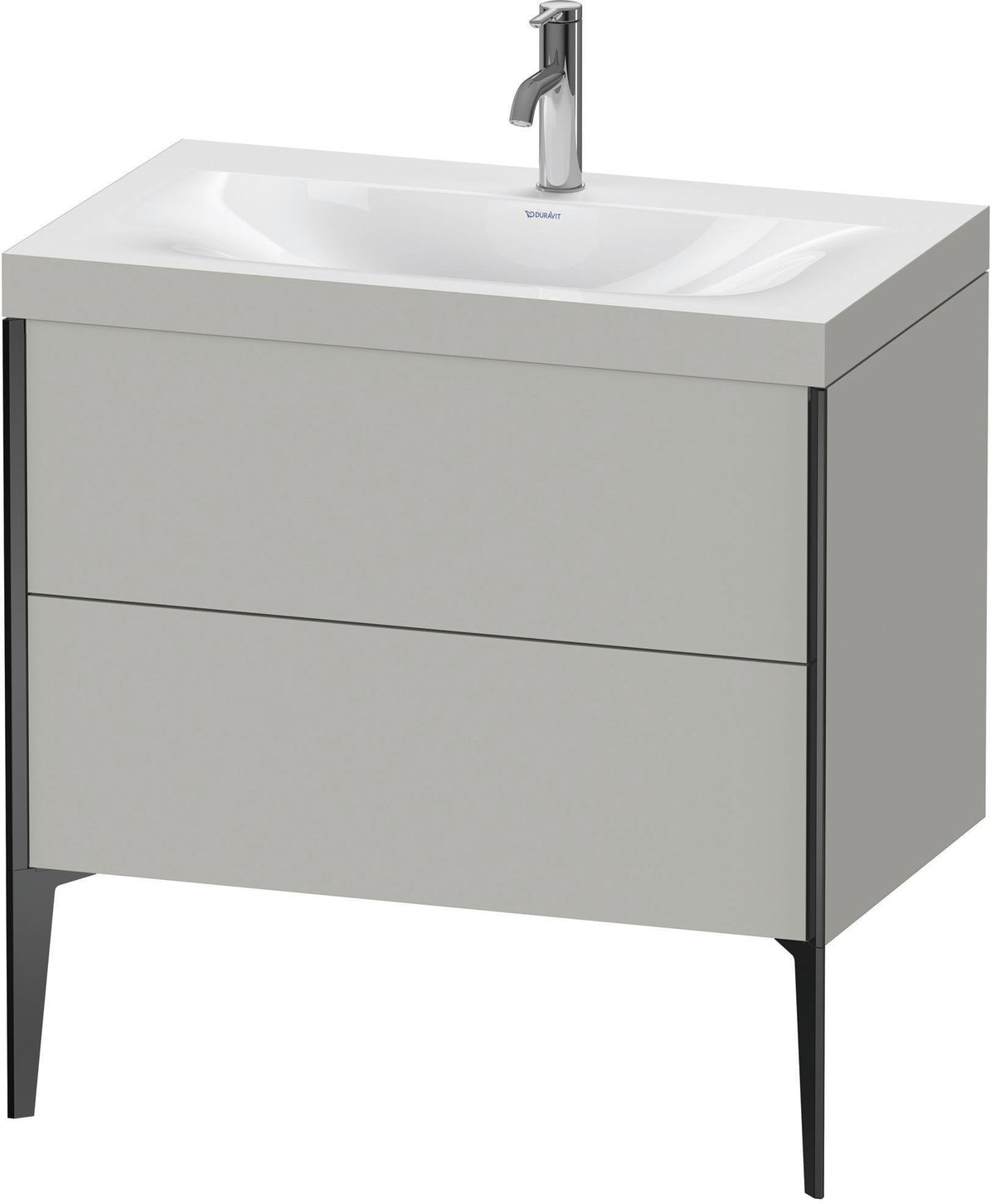 DURAVIT XViu c-bonded Waschtischset 800 mm mit 2 Auszügen, bodenstehend, Soft-Close