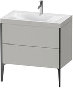 Spanplatte / 2Ausz.,1Hl,schwarz / betongrau matt