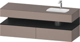 DURAVIT Qatego Einbauwaschtisch mit Konsolenwaschtischunterbau 1600 mm Weiß Matt