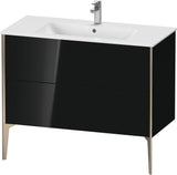 Duravit XViu Waschtischunterbau bodenstehend 1010 mm, 2 Auszüge, weiß matt, Tip-On