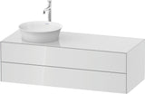 DURAVIT White Tulip Waschtischunterbau wandhängend 1300 mm mit 2 Schubkästen, weiß seidenmatt
