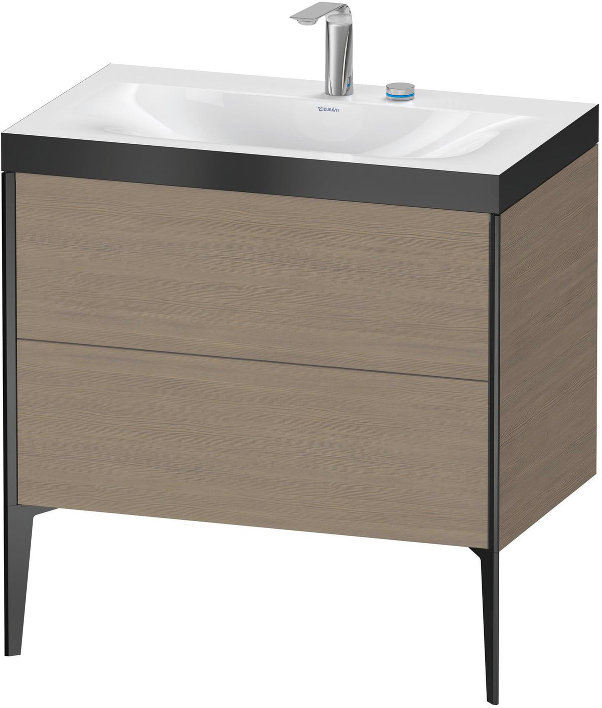 Duravit XViu c-bonded Waschtischset bodenstehend 800 mm mit 2 Auszügen, Push-Open und Soft-Close