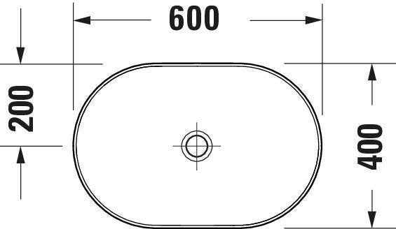 Duravit D-Neo Aufsatzbecken 600 mm oval weiß mit WonderGliss