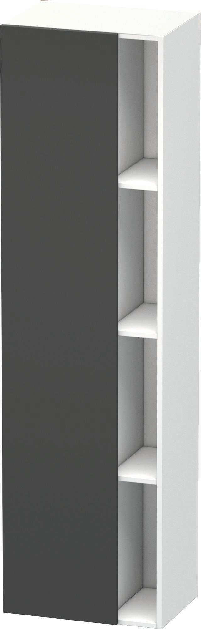 DURAVIT DuraStyle Hochschrank 360x500x1800mm, 1 Tür links, weiß matt – Wandhängend mit Soft-Close