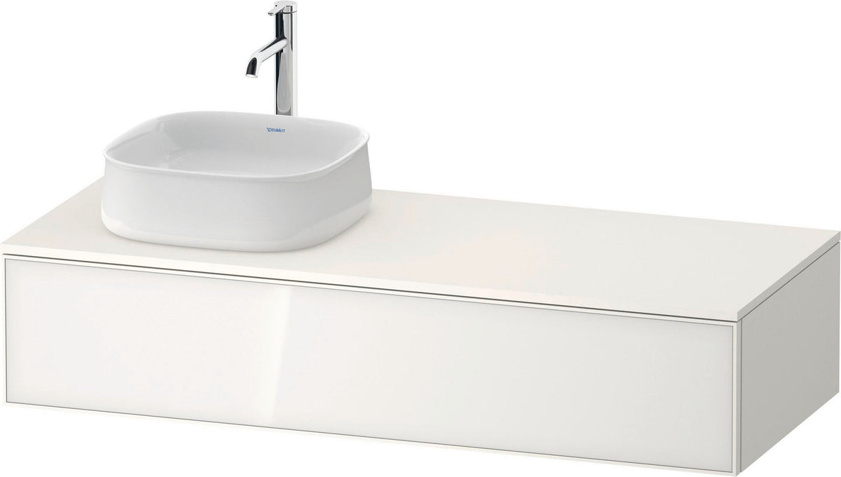 DURAVIT Zencha Konsolen-Waschtischunterbau 1300 mm Eiche Anthrazit mit Auszug