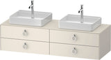 DURAVIT White Tulip Konsolen-Waschtischunterbau 1600 mm, 4 Schubkästen, LED, Philippe Starck