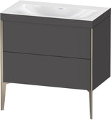 DURAVIT XViu c-bonded Waschtischset 800 mm bodenstehend mit 2 Auszügen und Tip-on Technik