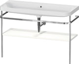 Duravit Happy D.2 c-shaped Waschtischset 1175 mm mit Metallkonsole und Waschschüssel