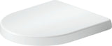 DURAVIT Univavo WC-Sitz D-Form tief 432 mm mit Absenkautomatik, abnehmbar, Edelstahl-Scharniere, Weiß