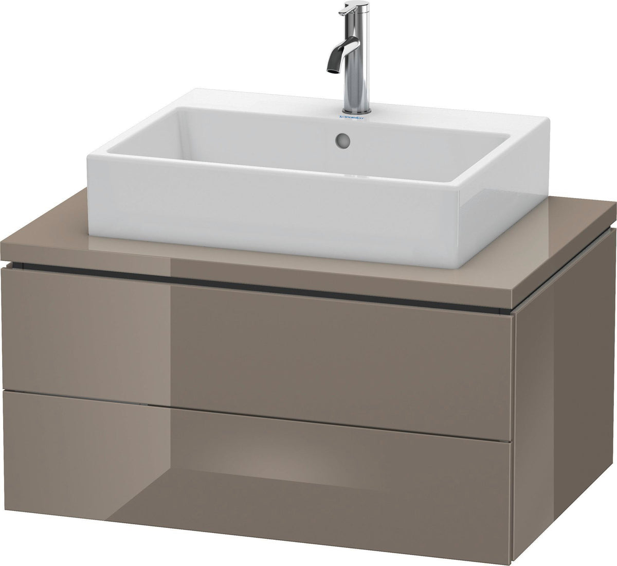 DURAVIT L-Cube Konsolenwaschtischunterbau 820 mm betongrau matt mit 2 Schubkästen
