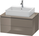DURAVIT L-Cube Konsolenwaschtischunterbau 820 mm betongrau matt mit 2 Schubkästen